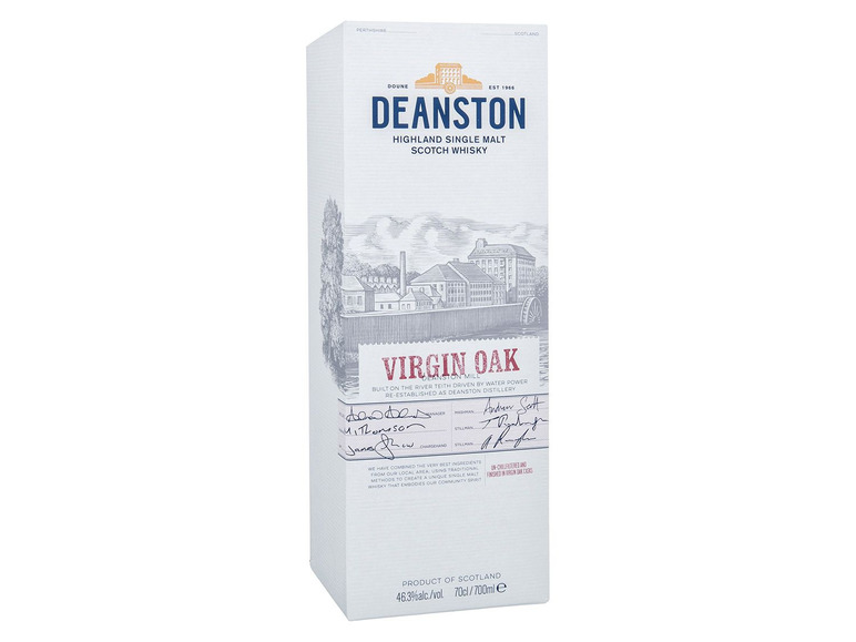 Single Oak Whisky Deanston Geschenkbox Scotch Vol 46,3% Virgin Malt Highland mit