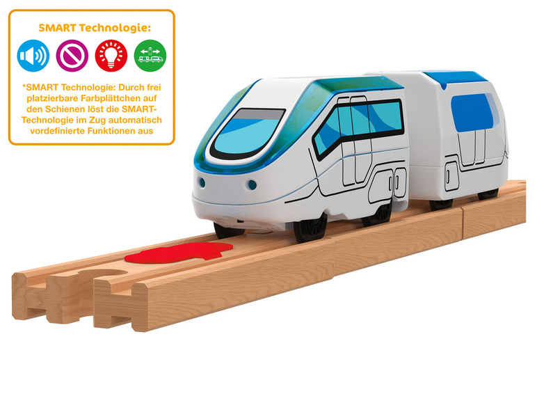 mit Playtive Technologie Eisenbahn SMART Weltraum, Holz