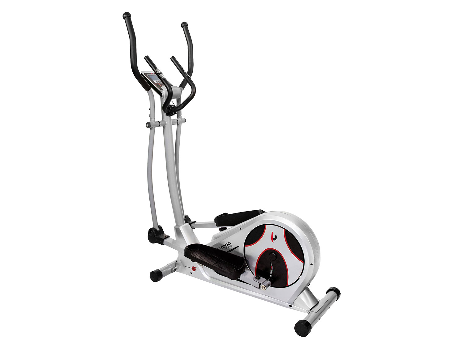 Christopeit Sport Crosstrainer EL 5000 Pro (Empfänger für drahtlosen Pulsmessgurt im Computer enthalten) (silber)