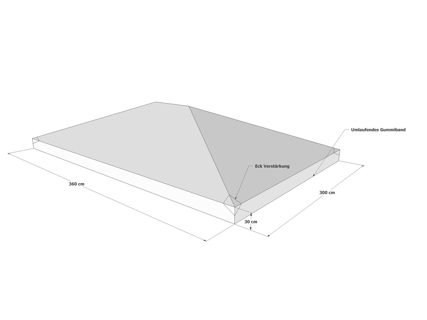 Grasekamp Schutzhaube Pavillon (3x3,6m) 3x3,6m