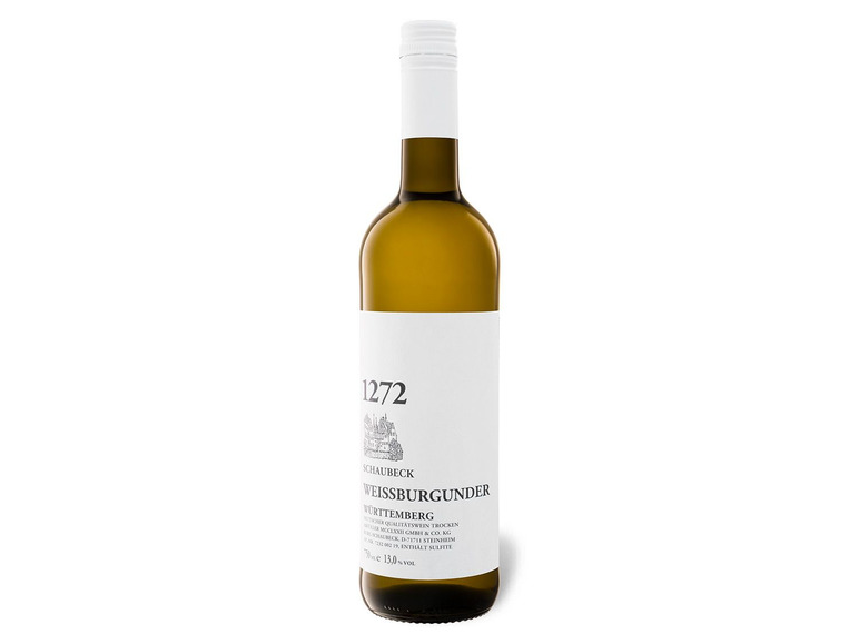 2022 Württemberg Weißburgunder QbA trocken, Weißwein 1272 Schaubeck