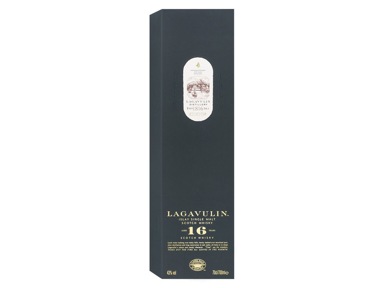 Geschenkbox Malt mit Jahre Scotch 43% Vol 16 Lagavulin Whisky Single Islay