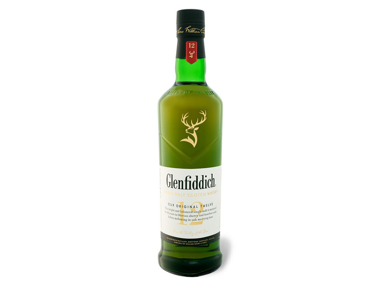 Glenfiddich Signature Speyside Single Malt Scotch Whisky 12 Jahre mit Geschenkbox 40% Vol