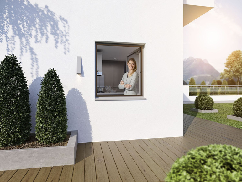 B 150 cm x für Bohren, wip Spannrahmen Komplettbausatz, H 130 Fenster, Insektenschutz ohne