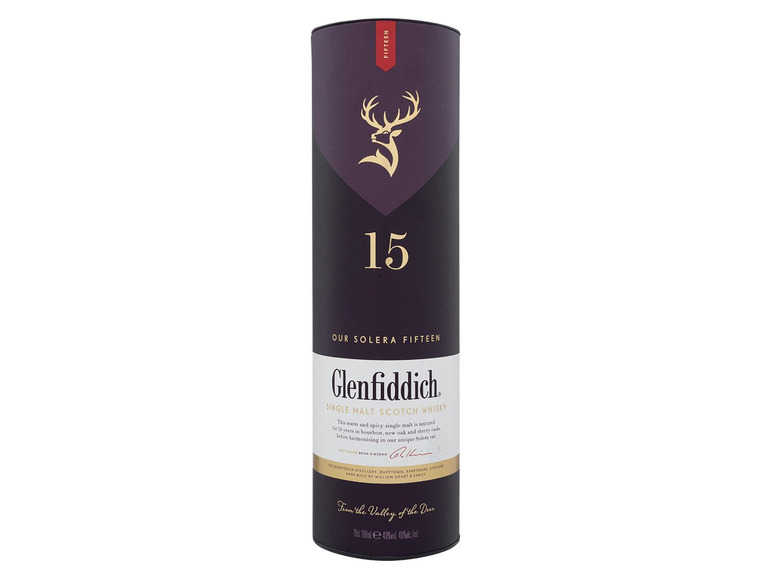 Gehe zu Vollbildansicht: Glenfiddich Solera Reserve Speyside Single Malt Scotch Whisky 15 Jahre mit Geschenkbox 40% Vol - Bild 3