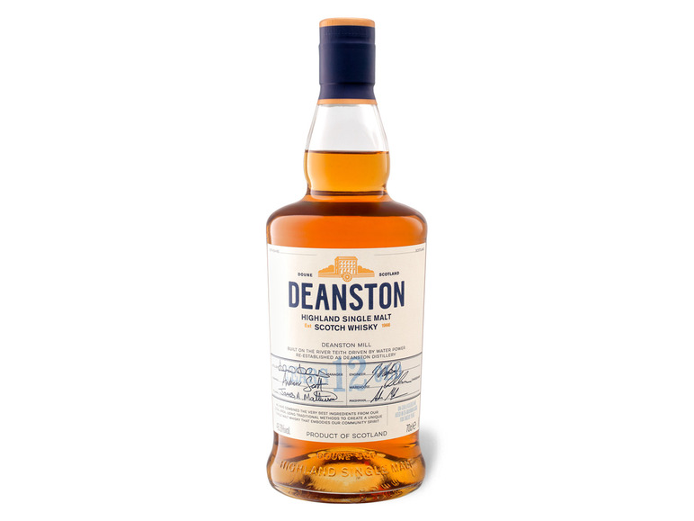 Deanston Highland Single Malt Scotch Whisky 12 Jahre mit Geschenkbox 46,3% Vol