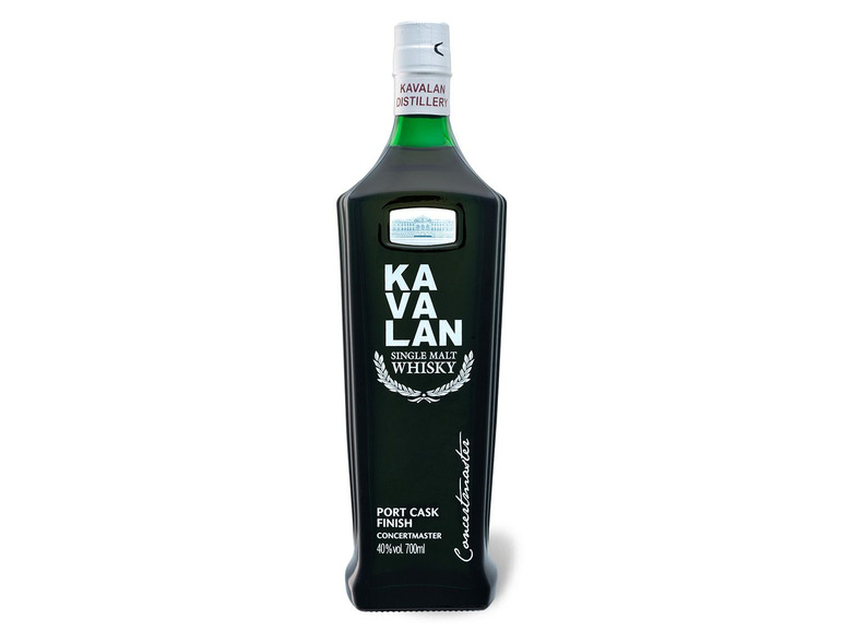 Kavalan Port Finish mit Malt Concertmaster Cask Single Vol Whisky Geschenkbox 40%