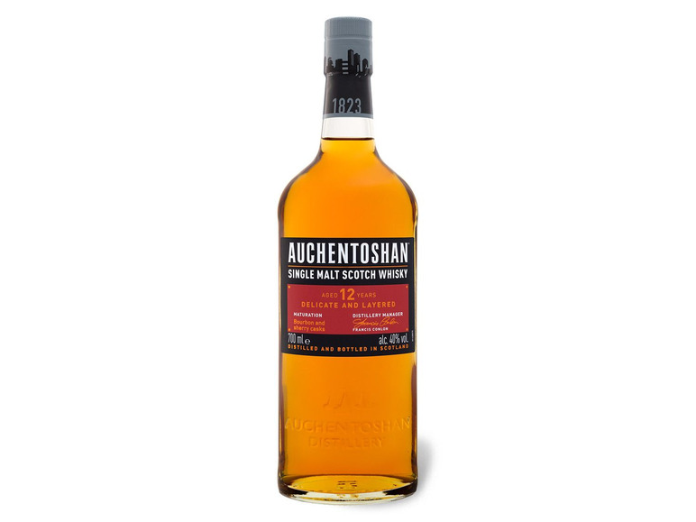 Auchentoshan Lowland Single Malt Scotch Geschenkbox Whisky 40% 12 Vol Jahre mit