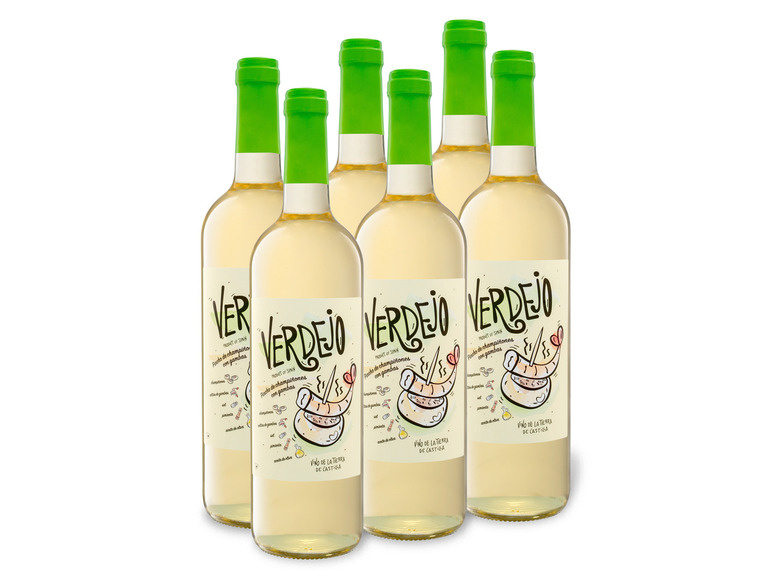 0 Verdejo Vino x 75-l-Flasche Weißwein de 6 de Tierra Castilla Weinpaket la trocken
