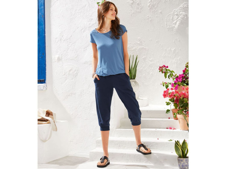 Gehe zu Vollbildansicht: ESMARA® T-Shirt Damen, mit Lochspitze, aus Viskose und Elasthan - Bild 11