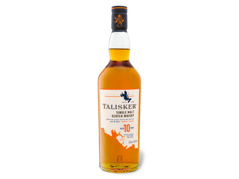 Malt Single Geschenkbox 45,8% Vol 10 Jahre mit Scotch Whisky Talisker