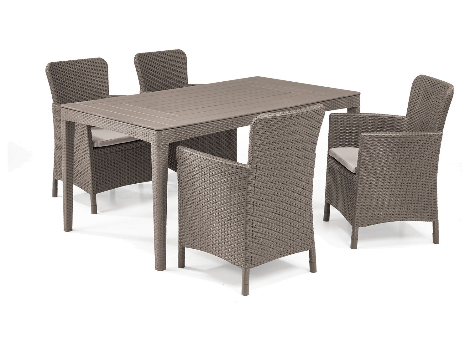 Keter Dining Set Girona-Miami (5-teilig, cappuccino)