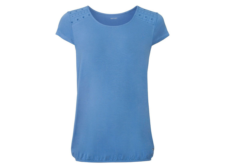 Gehe zu Vollbildansicht: ESMARA® T-Shirt Damen, mit Lochspitze, aus Viskose und Elasthan - Bild 7