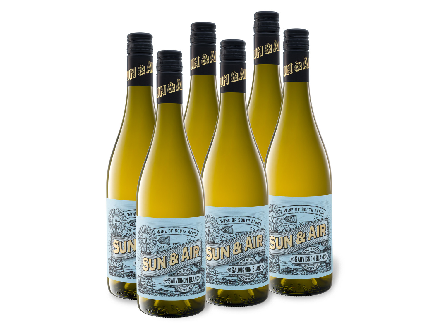 Sun 0,75-l-Flasche Sauvi… x Air Südafrika 6 Weinpaket &