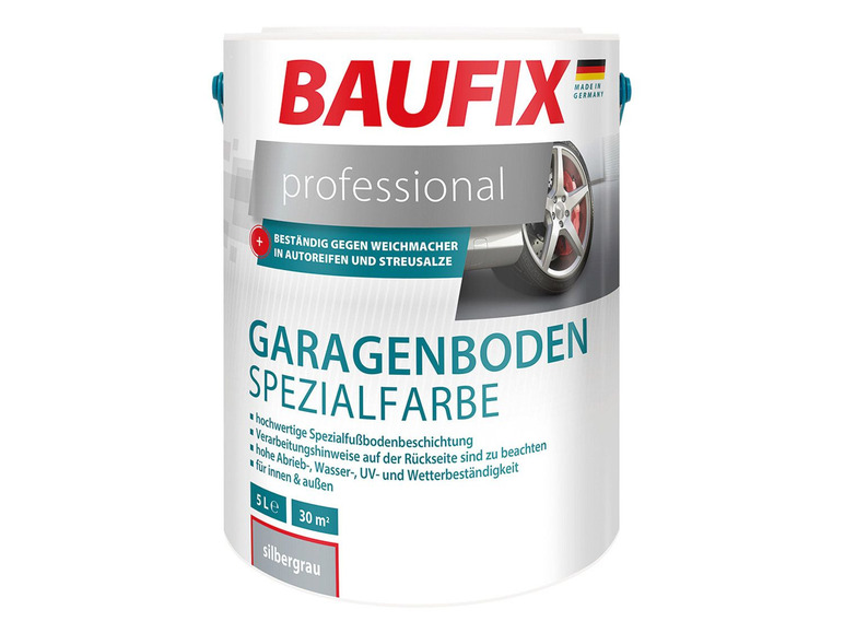 Spezialfarbe 5 silbergrau, Liter BAUFIX professional Garagenboden
