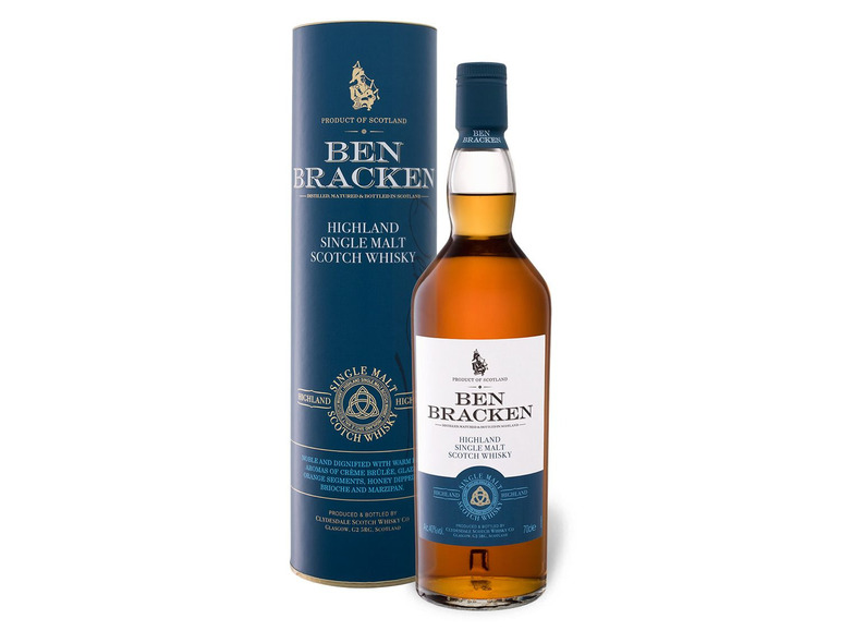 40% Geschenkbox mit Ben Bracken Whisky Highland Malt Single Scotch Vol