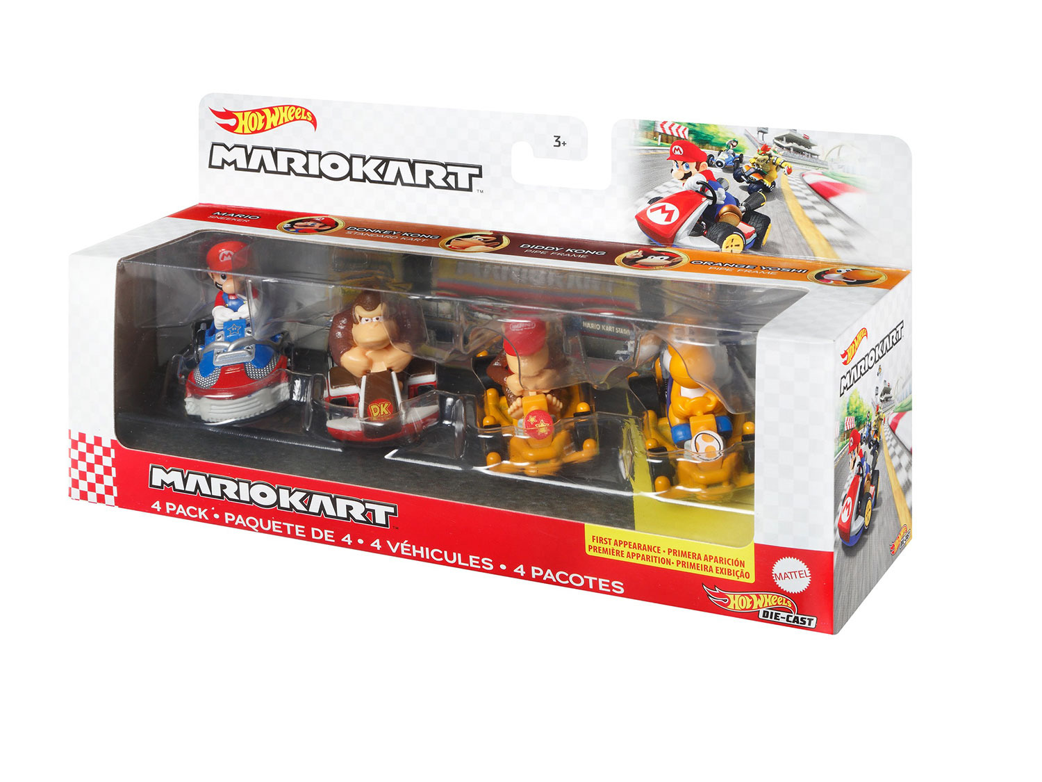 Spielzeugautos »Mario … 4 Kart Maßstab Die-Cast«, 1:64