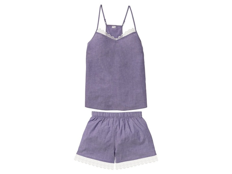 Gehe zu Vollbildansicht: ESMARA® Lingerie Damen Sommer-Pyjama, in Webqualität, aus Baumwolle - Bild 2