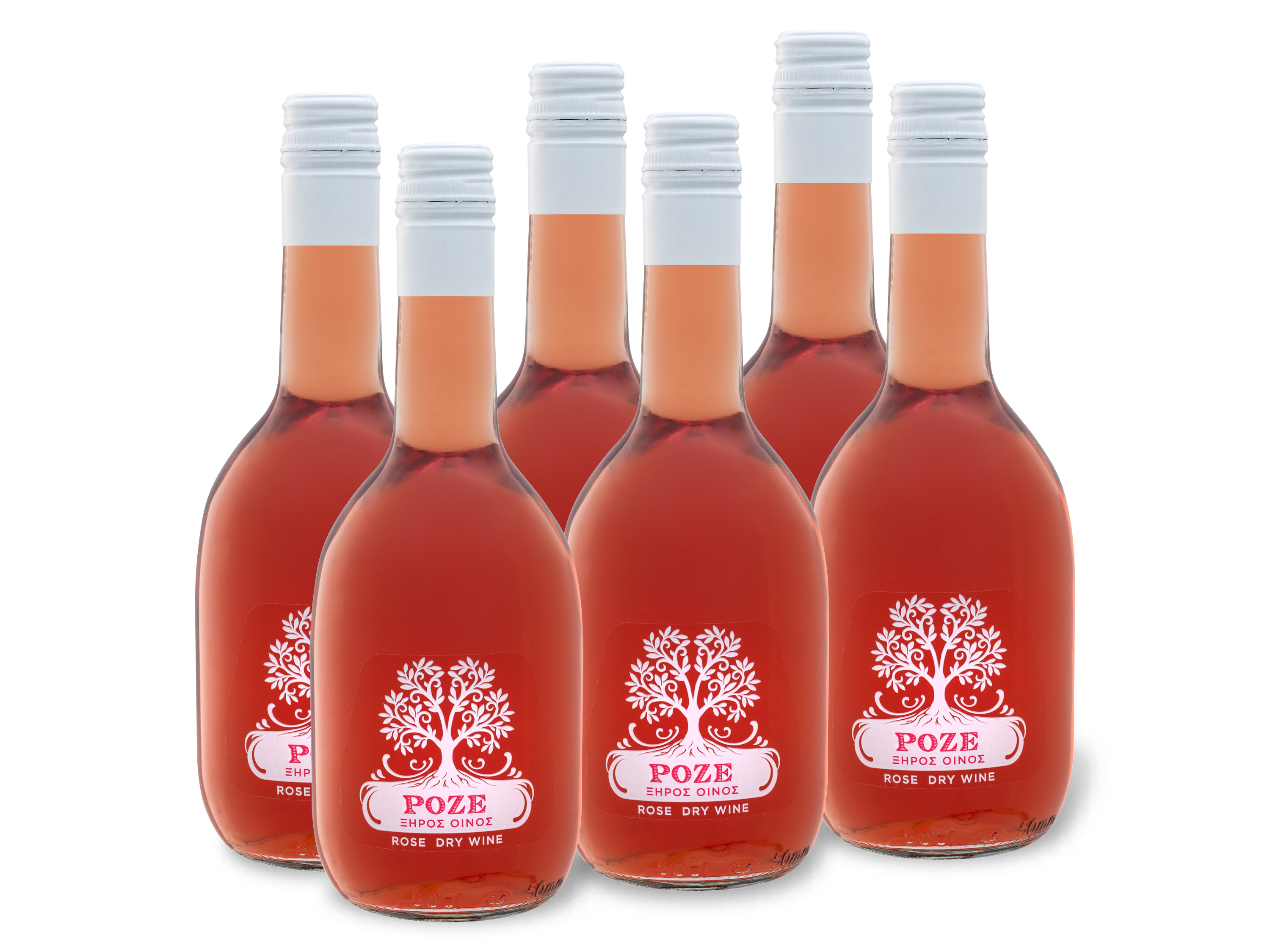 6 x 0,5-l-Flasche Weinpaket Roséwein trocken 0,5-l, Roséwein