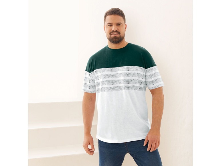 Gehe zu Vollbildansicht: LIVERGY® T-Shirt Herren, 2 Stück, mit legerem Schnitt und Rundhals, aus reiner Baumwolle - Bild 8