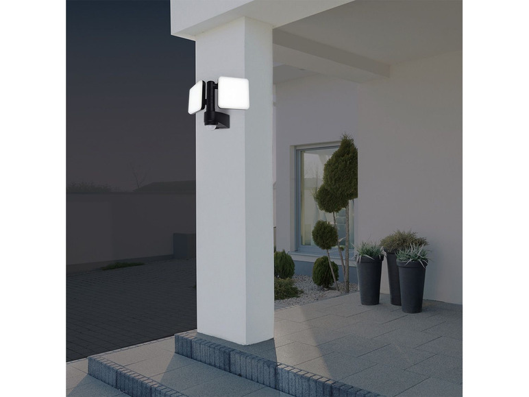 Zeiteinstellung mit LED 360° näve Außenwandleuchte mit Bewegungsmelder »Jaro«,