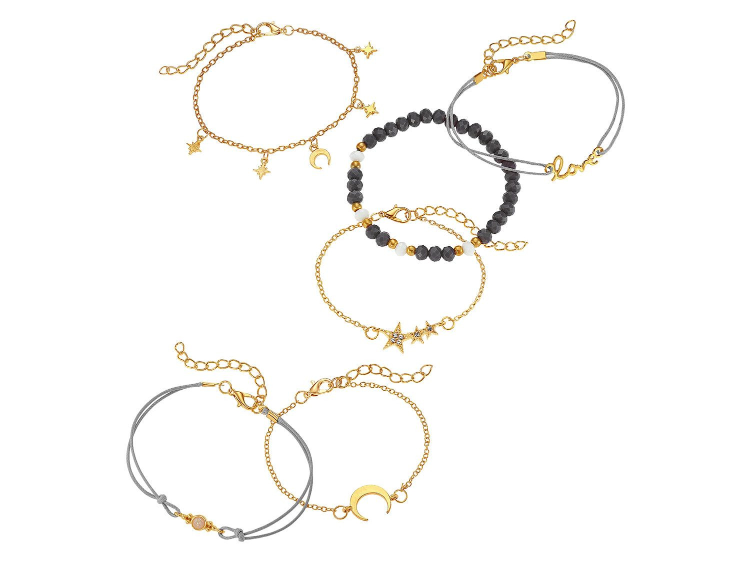 Heideman Multi Armband-Set Damen aus gold Edelstahl fü…