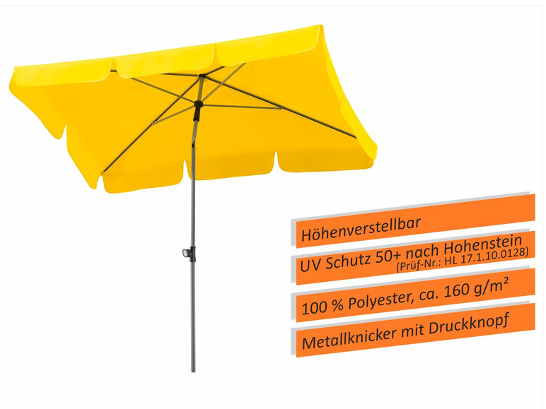 Gehe zu Vollbildansicht: Schneider Sonnenschirm »Locarno«, rechteckig, 50+ UV-Schutz, 2-teiliger Stock, mit Knicker - Bild 15