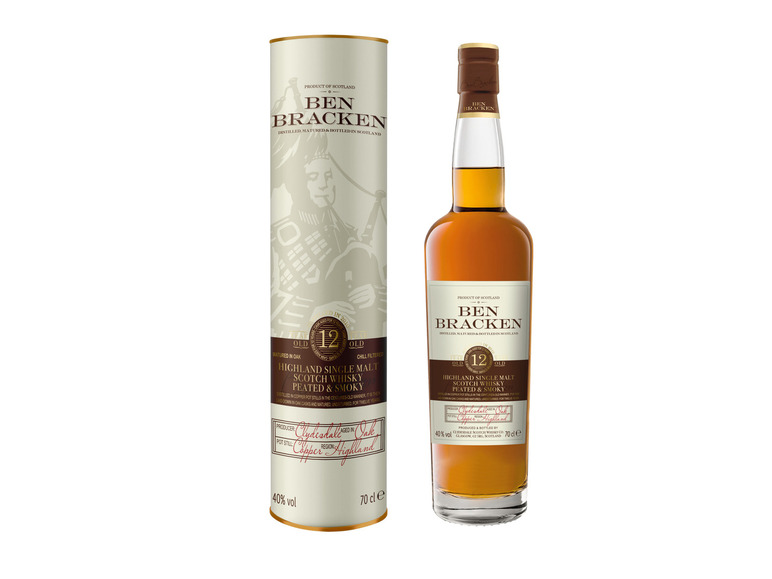 Ben Bracken Highland Single Malt 40% Smokey & Jahre Scotch Vol Geschenkbox Peated mit Whisky 12