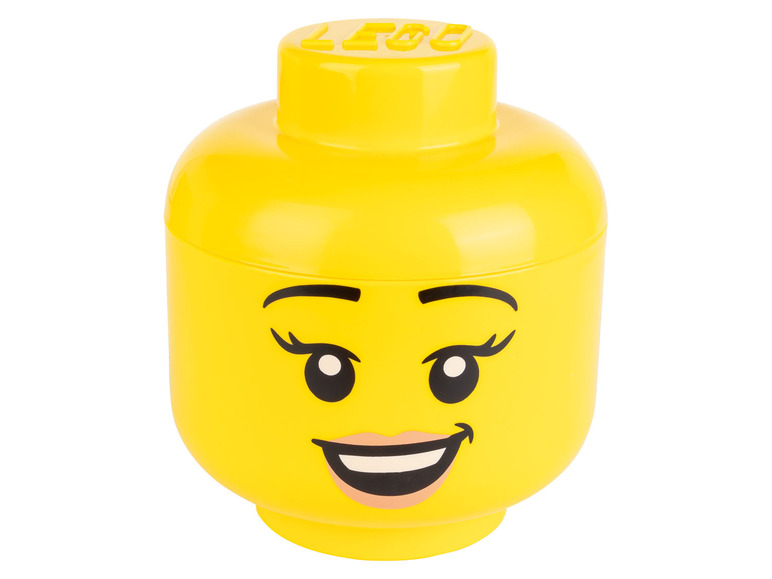 Aufbewahrungsbox in Legokopf-Form 2-teilig stapelbar