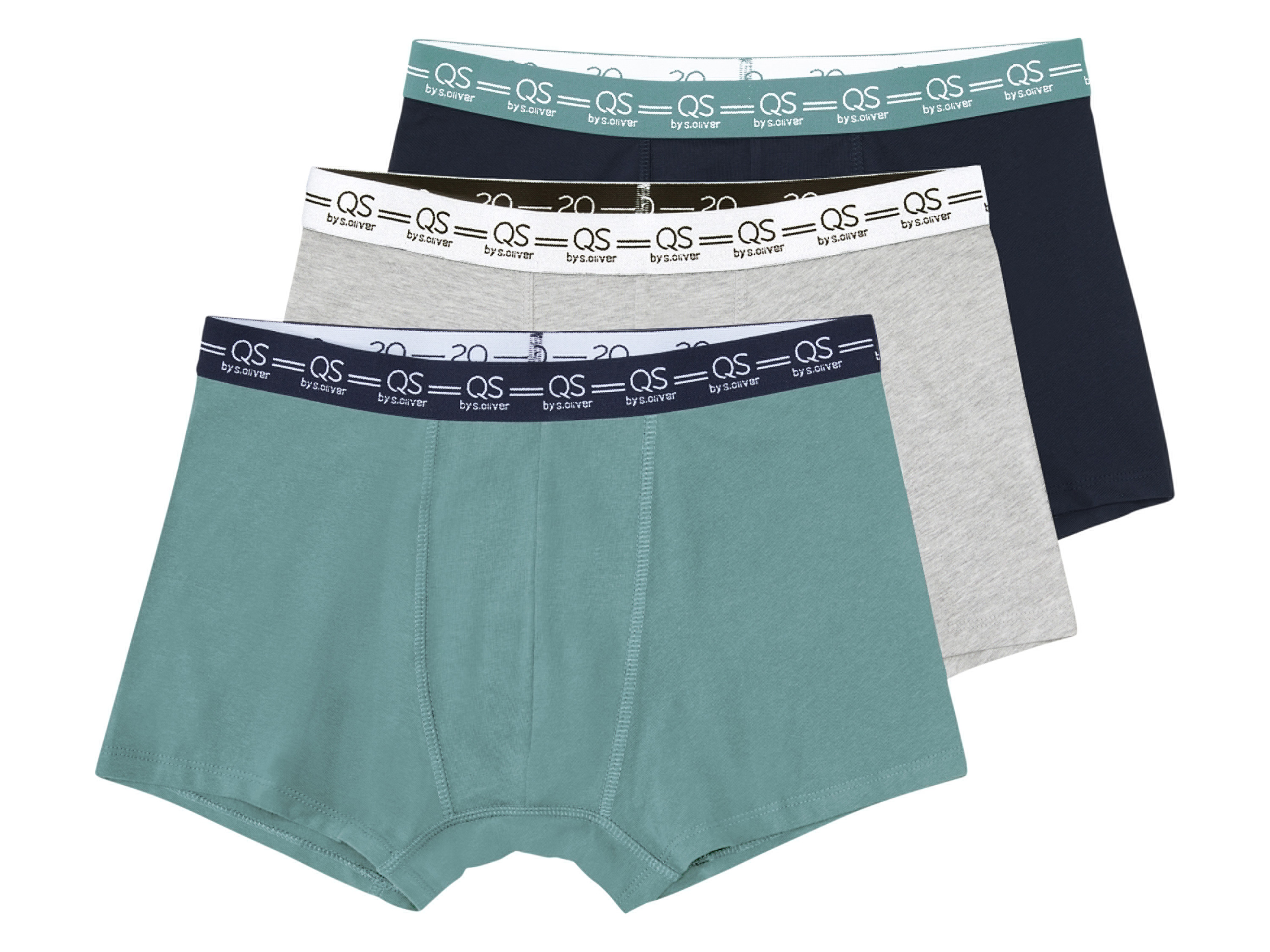 QS by s.Oliver Herren Boxershorts (mint/grau/blau, L) L