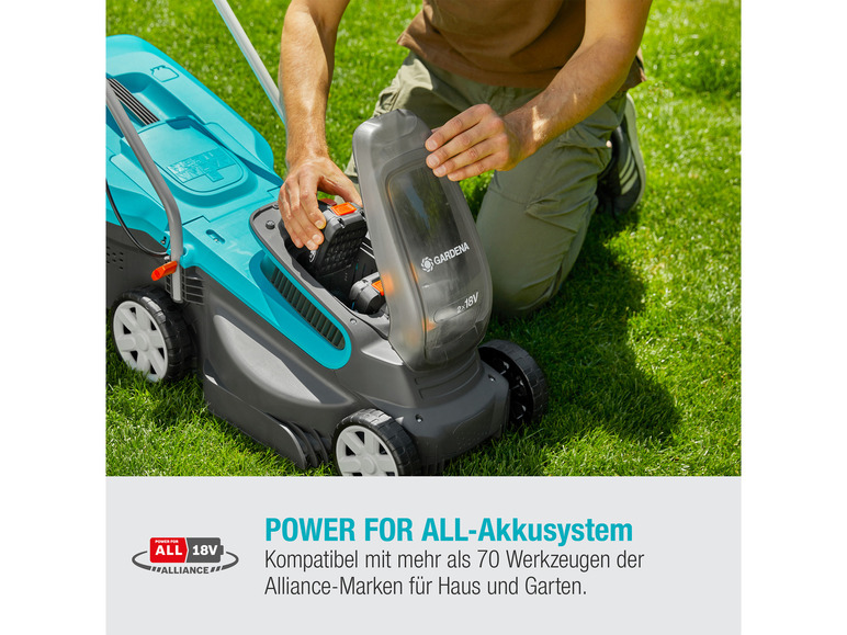All« Akku-Rasenmäher Set »PowerMax 32/36V Ready-To-Use Power Gardena For