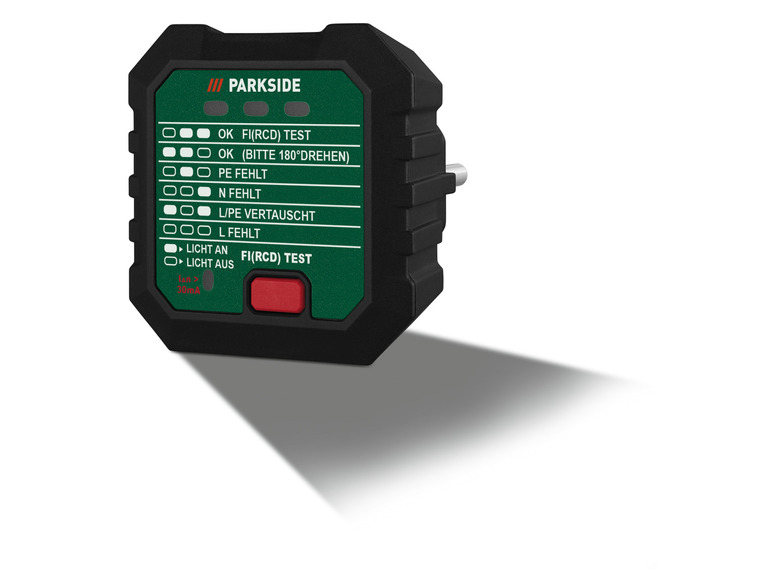 PARKSIDE® Steckdosentester »PSSFS 3 A2«, mit FI-/RCD-Testfunktion