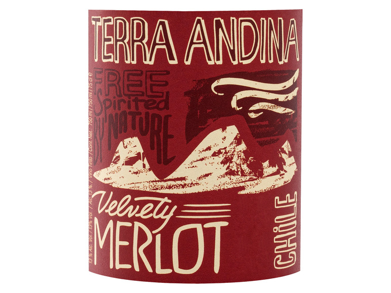 Terra Andina Velvety Rotwein 2021 Chile Valley Merlot Central
