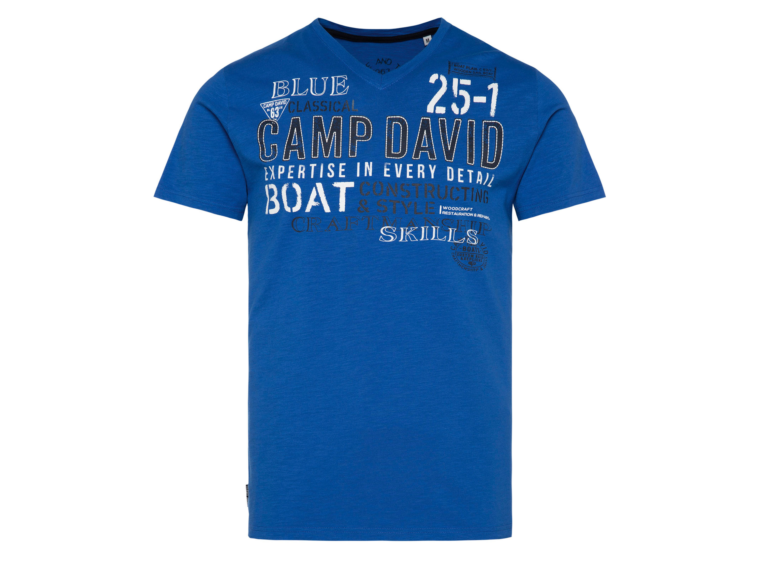 Camp David Herren T-Shirt (XL, blau) XL