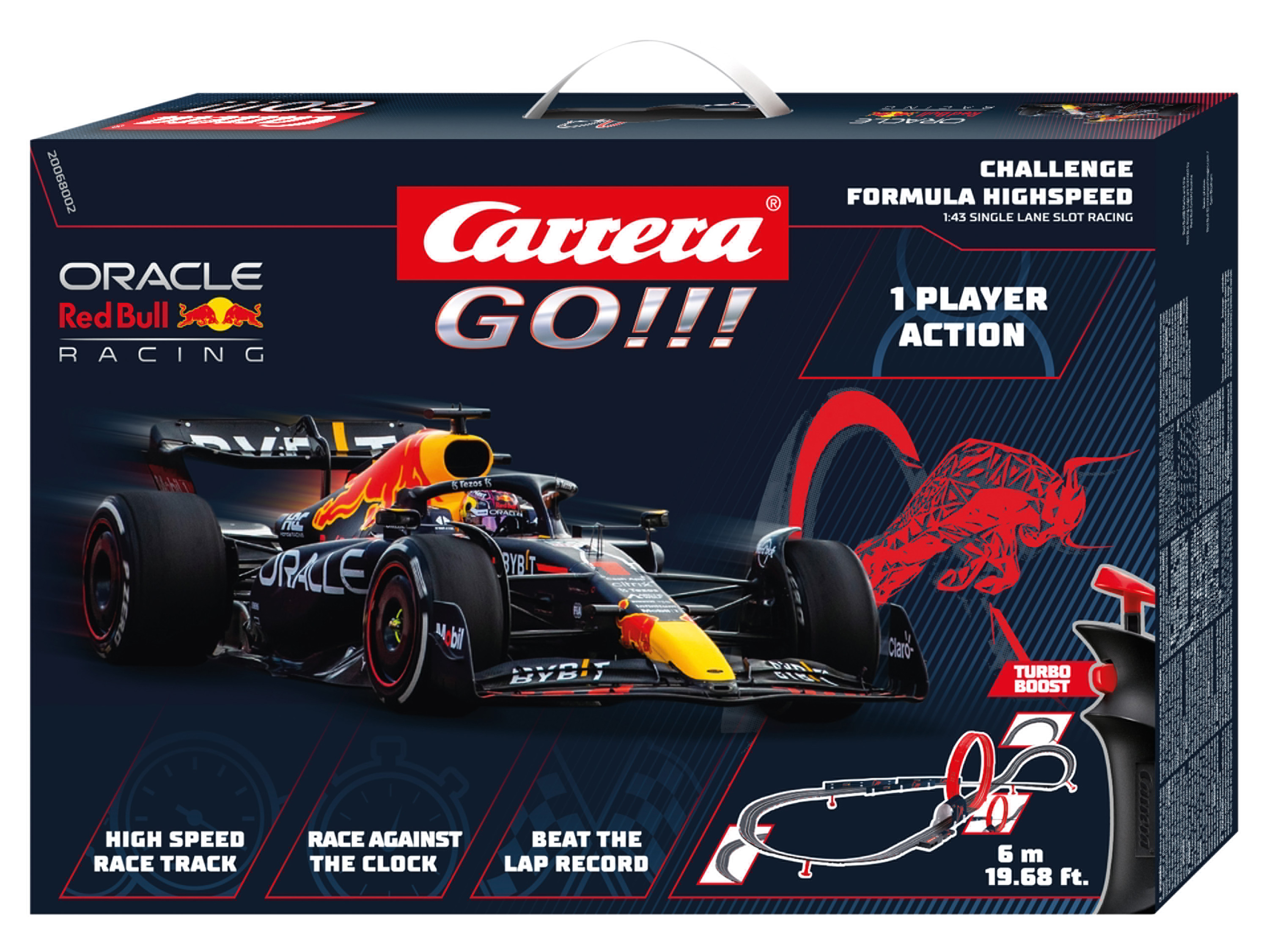 Carrera GO!!! Challenge Rennbahn, für 1 Spieler (Red Bull)