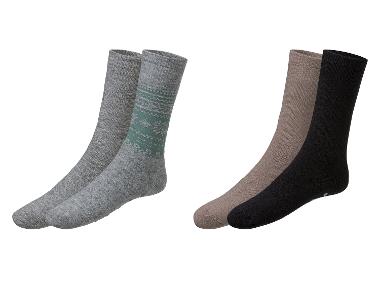 LIVERGY® Herren Thermosocken, 2 Paar, mit Silikonnoppen