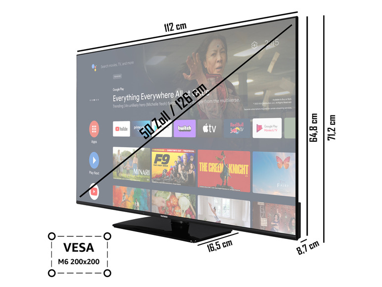 Gehe zu Vollbildansicht: TELEFUNKEN Fernseher »XUAN754M« 4K UHD Android Smart TV - Bild 4