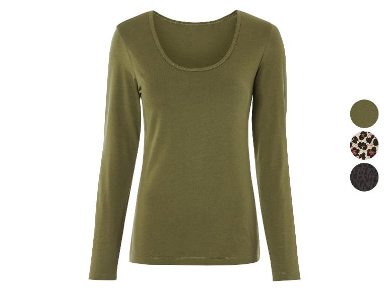 Gehe zu Vollbildansicht: esmara® Damen Langarmshirt mit Rundhalsausschnitt - Bild 1