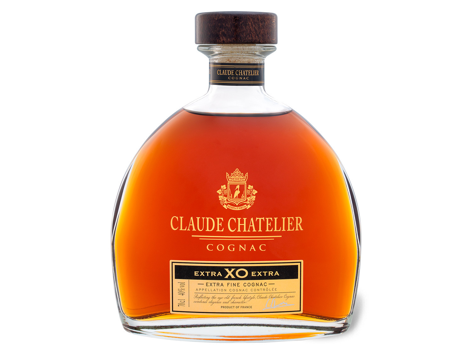 mit Vol Claude XO Cognac 40% Chatelier Geschenkbox