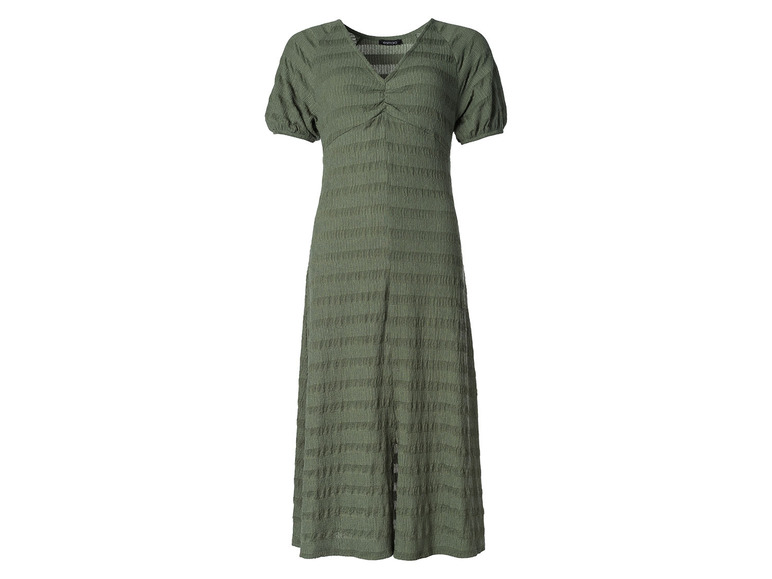 Gehe zu Vollbildansicht: esmara® Damen Kleid Midi Crinkle grün - Bild 1