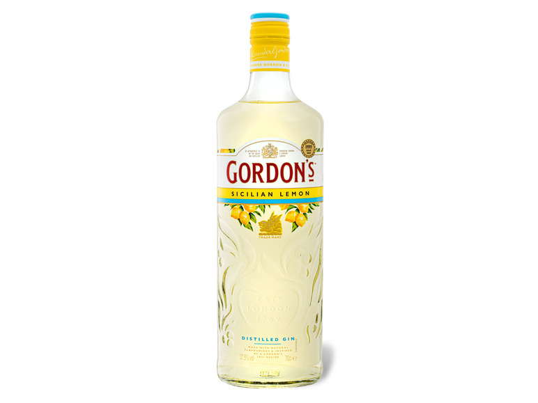 Vol Lemon Distilled GORDON\'S 37,5% Sicilian Gin