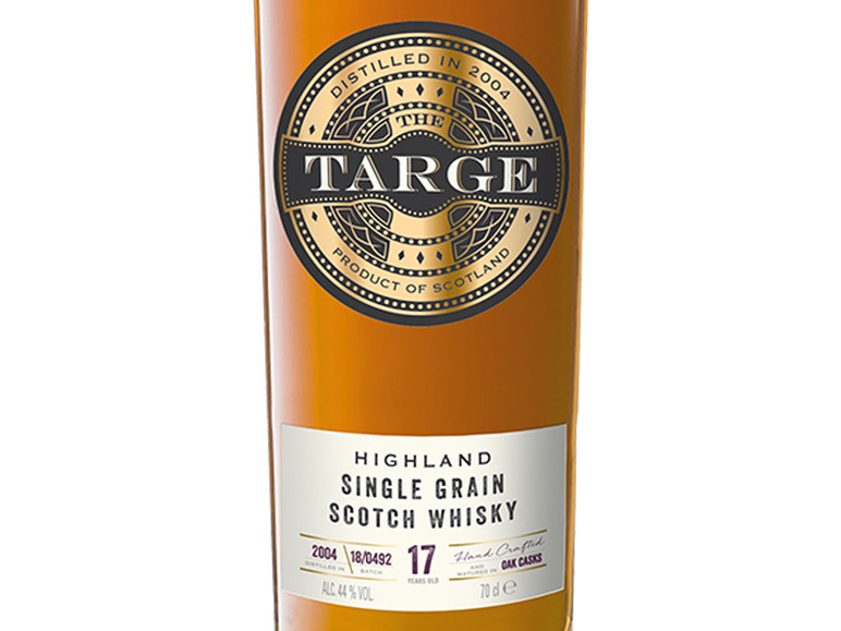 The Targe Highland Single mit Whisky Vol Scotch 44% 17 Jahre Grain Geschenkbox