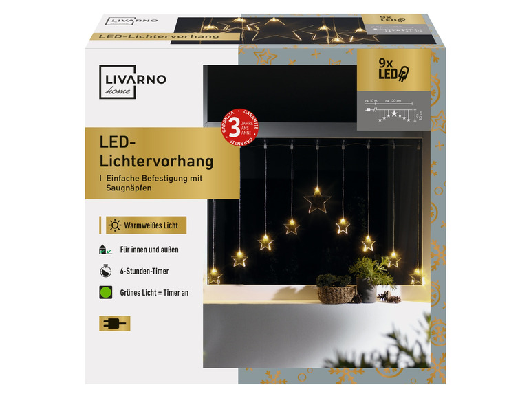 Gehe zu Vollbildansicht: LIVARNO home LED-Lichtervorhang, für den Innen- und Außengebrauch - Bild 17