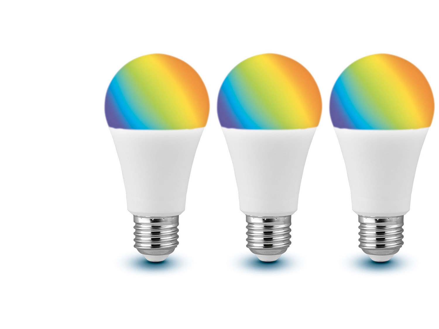 LIVARNO home Set - Zigbee Home, Smart Watt, Leuchtmittel für 3er E27 RGB, 9,5