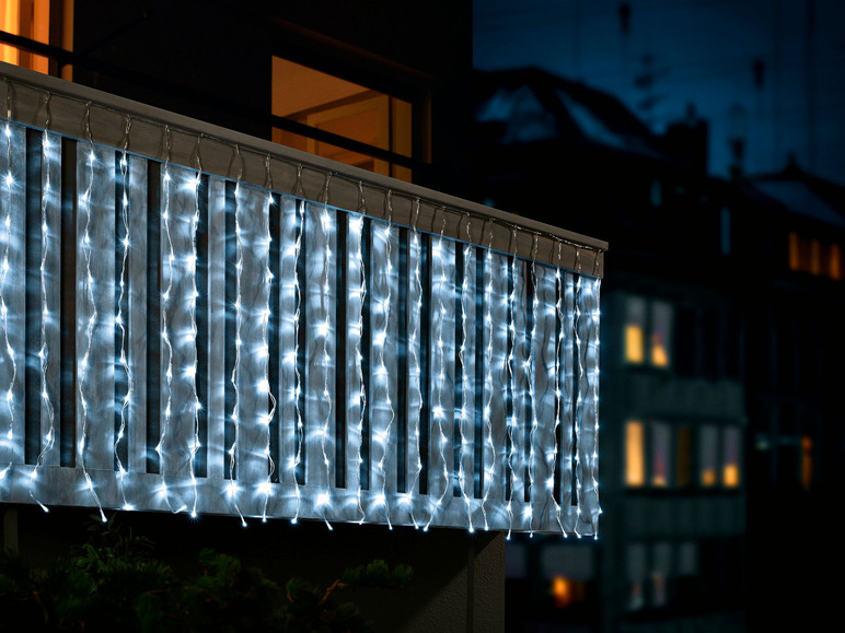 Gehe zu Vollbildansicht: LIVARNO home LED-Lichtervorhang, 8 Leuchtmodi, 220 LEDs - Bild 2