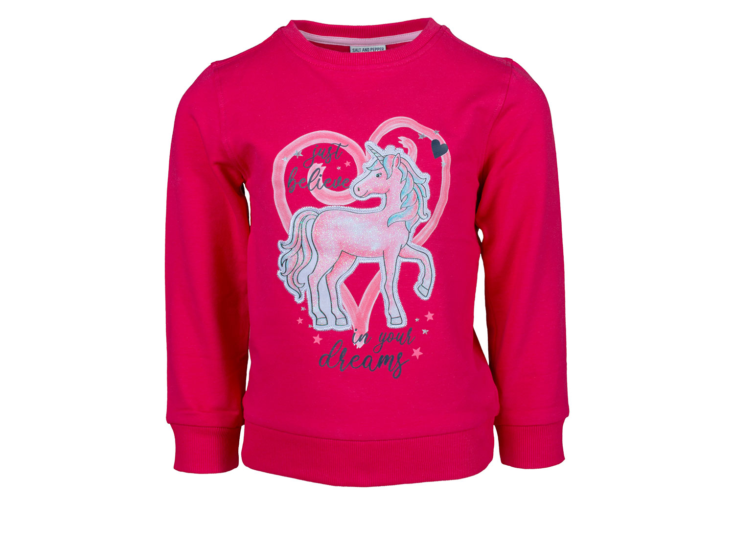 Salt and Pepper Kleinkinder Mädchen/Junge Sweatshirt (pink Einhorn, 92/98) 92/98