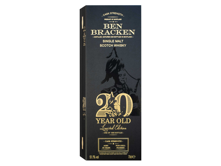Cask Strength mit Ben Edition Limited Geschenkbox Whisky Malt Bracken 20 Single Vol Scotch Jahre 51.1%
