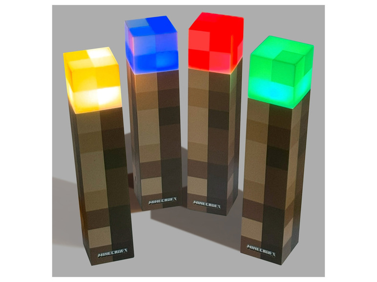 Gehe zu Vollbildansicht: Minecraft LED Tischlampe / Fackel, mit Wandhalterung - Bild 5