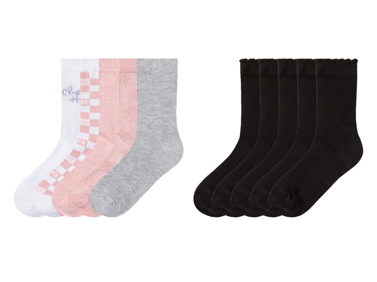 pepperts!® Kinder Mädchen Socken, 5 Paar, mit hohem Bio-Baumwollanteil