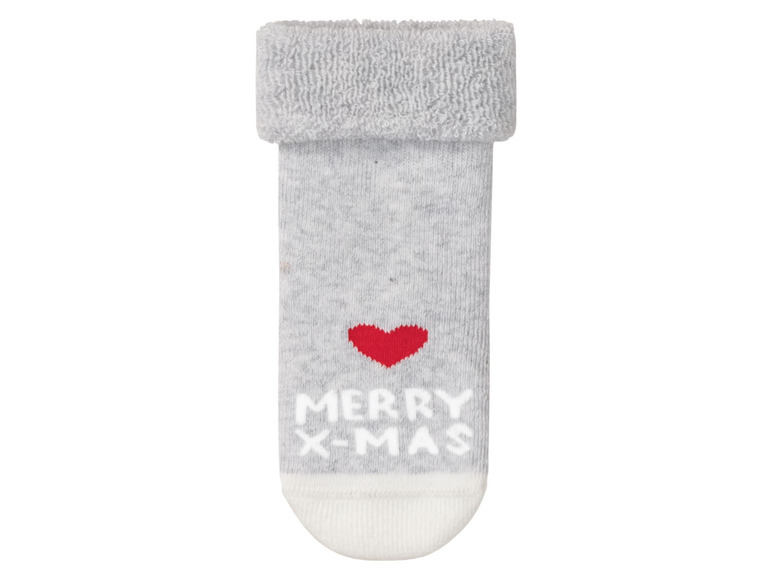 Gehe zu Vollbildansicht: lupilu® Baby Socken, 3 Paar, mit lustigem Weihnachtsmotiv - Bild 5